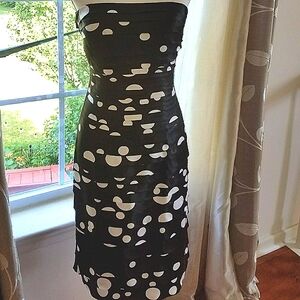 JS Collections Black and White Polka Dot Dress 4